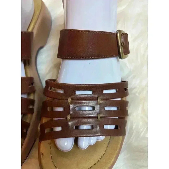 Dansko Cognac Brown Slides Sandals Size 40 - Picture 2 of 8